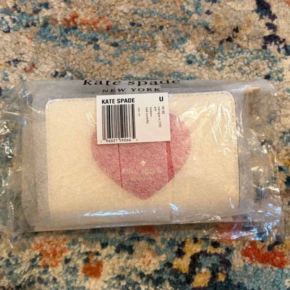 NWT Kate Spade NY Madison Puffy Heart Medium Bifold Wallet Meringue Multi ♠️ NEW - Picture 14 of 16